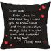 1pc, Two-sided Sisters Pillow Cover - When I'm Not Close By, I Want You To Know I Love You - Perfect For Holidays, Birthdays, And Parties - Creative Small Gift And Birthday Party Supplies