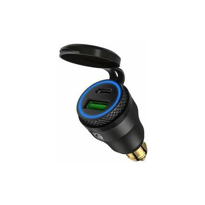 Mumu - Motorrad-USB-Zigarettenanzünder-Adapter – Dual-USB-Buchse – 12 v pd 3.0 und qc 3.0 – für