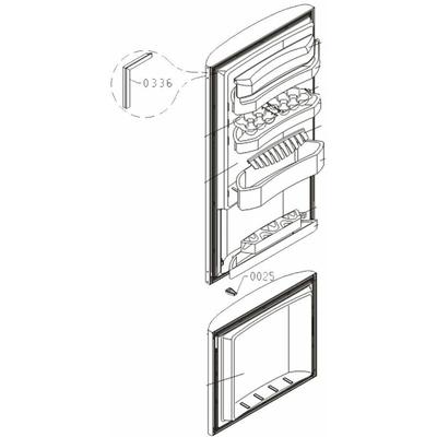 Ersatzteil - Türdichtung (Kühlfachteil) Kennzeichen 0336 - Gorenje sibir Image