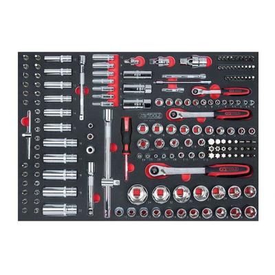 Modul mit Steckschlüsseln und Zubehör 1/4'',3/8'', 1/2'' Kstools 175 Teile - 711.1011 Image