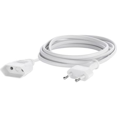 SY-5042680 Strom Verlängerungskabel Weiß 5.00 m H03VVH2-F 2X 0,75 mm² - Sygonix Image