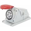 Feste Wandsteckdose 90 Grad IP44 3P+N+E 16A 380-415V Rote Schraubverkabelung