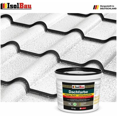 Dachfarbe Betonfarbe Sockelfarbe Fassadenfarbe 12 kg Weiss profi qualität Image