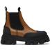 Brown Cleated Low Chelsea Boots