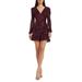 Kelsey Sequin Floral Long Sleeve Minidress