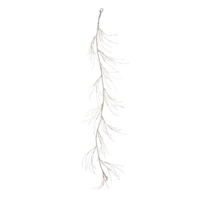 RAZ Imports 47652 - 6' Lighted White Iced Glnd W/48 White Lights (G4437038) Electric Lighted Garland