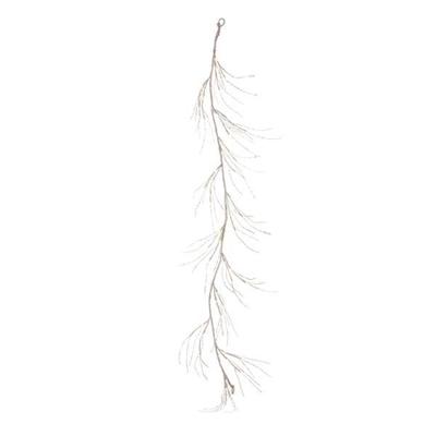 RAZ Imports 47652 - 6' Lighted White Iced Glnd W/48 White Lights (G4437038) Electric Lighted Garland