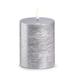 RAZ Imports 4434508 - 4" Rustic Silver LED Pillar Wax Candle