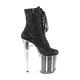 Femme Bottes de Danse Chaussures de pole dance Utilisation Danse du poteau Talons aiguilles Bottines Semelle compensée Couleur Pleine Mince haut talon Bout rond Fermeture Adulte Amande Noir Argent