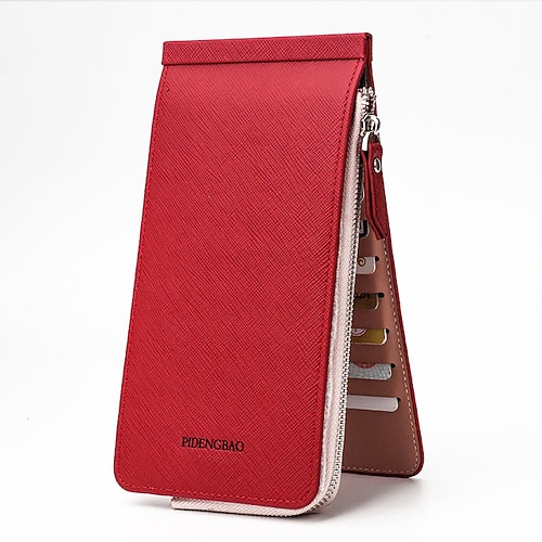 Portefeuille long pour femmes/hommes porte-cartes à zip pochette slim portefeuille à monnaie et cartes de crédit sac et étui à cartes de crédit