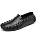 Homme Mocassins et Slip On Mocassins Mocassins de conduite Mocassins en cuir Marche Entreprise Décontractées du quotidien Bureau et carrière Cuir Respirable Mocassins Noir Blanche Marron Printemps