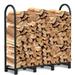 Walensee 4Ft Firewood Rack Holder for Fireplace Wood Storage Outdoor Heavy Duty Steel Wood Rack for Firewood Log Stand Indoor Metal Fire Woods Pile Stacking Log Bin Wood Lumber Storage Stand Tubular