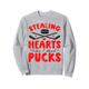 Stealing Hearts Like I Steal Pucks Eishockey Valentinstag Sweatshirt