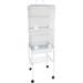 6924 3/8 Bar Spacing Tall Flat Top Cage With Stand 18 X 18 /Small White