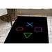 Cool Rug Outdoor Rug Modern Rug Pattern Rug Game Room Decor Rug Game Consele Rug Modern Rug Living Room Rug Hallway Rugs Black Rug 2 x3 - 60x90 cm