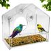 TOPRenddon Premium Window Bird Feeder for Outside Window Bird Feeder For Outside Clear Bird House Largest Window For Viewing Birds Easy To install Sturdy Feeder Extra Strong Suction Cups