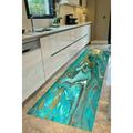 Easy To Clean Rug Custom Rug Wedding Rug Gift Rug Blue And Gold Marble Rugs Gold Marble Rug Alcohol Ink Rug Pet Friendly Rug 1.7 x2.3 - 50x70 cm