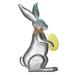 Seniver Easter Decorations Indoor Metal Easter Rabbit Decor Indoor Outdoor Standing Easter Bunny Decor for Home Spring Easter Rabbit Statue Yard Ornament Bunny Decoration for Garden Decor