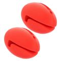 Thermometer Holder 2 Pcs Pot Clip Bracket Stand Temperature Probe Red Silica Gel