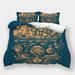 Home Bedding Suit Game Handle Printed Comforter Cover Pillowcase Newly Design Bedroom Decor California King (98 x104 )