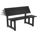 YZboomLife Aluminum Outdoor Patio Bench Black 59.1 x 14.2X 15.7 inches Light Weight High(11.7lbs) Load-Bearing(330.7lbs) Outdoor Bench for Park Garden Patio and Lounge