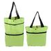 AntiGuyue 2pcs Portable Shopping Cart Bags Folding Tug Cart Bags Shopping Pulley Bags