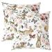 YST Set of 2 Easter Bunny Throw Pillow Covers 18x18 Inch Spring Flowers Pillow Covers Watercolor Floral Rabbit Butterfly Decorative Pillow Covers Cute Pet Animals Cushion Covers Easter Gifts