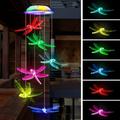 Solar Angel Wind Chimes Color Changing Solar Wind Chimes for Outside Waterproof Solar Powered Wind Chime Outdoor Solar Light LED Multi-Color Light Cover Gift for Christmas Garden Decor