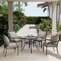 patio 7 Pieces Outdoor Dining Set Patio Dining Furniture Set with 6 Patio Swivel Dining Chairs and 1 Rectangular Dining Table Patio Dining Set for 6