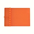 1 Pcs BBQ Silicone Mat Outdoor BBQ Grill Mat High Temperature Resistant Silicone BBQ Tool Mat(Orange)