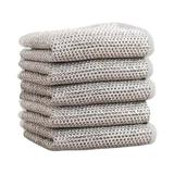 Chmadoxn 5 PC Wet and Dry Multi-Purpose Steel Wire Dish Cloth- New Multi-Purpose Scratch Metal Wire Dish Cloth- Reusable Premium Metal Scrubbing Pad on Clearance