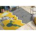 Bright Yellow Cat Rug Yellow Rug Modern Rugs Outdoor Rug Decorative Rug Large Rug Non Slip Rug Personalized Rug Minimal Soft Rug 1.7 x2.3 - 50x70 cm