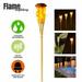 AMERTEER Solar 5-LED Flickering Amber Bamboo Tiki Torch Landscape Light