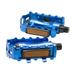 1 Pair of Mountain Bike Pedals Aluminum Alloy MTB Bike Pedals Platform Flat Pedals for Cycling Road Bike ( Blue )