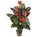 Silk Plant Nearly Natural 3 Anthurium Silk Plant (Real Touch)