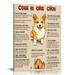 Nawypu Corgi Wall Art Dog Poster Framed Quotes Wall Art House Rules Wall Art Retro Artwork Animal Picture For Living Room Decor Framed