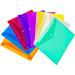 Plastic envelopes Poly (Pack of 12) Plastic Envelope Folder Snap Closure Plastic Envelopes Poly File Folder A4 Size for Home Office School Organization(Size 12.9 x 9.25 inches)