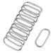 Uxcell 50x19mm Oval Buckles Iron Electroplating Silver Tone 10 Pack
