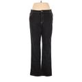 Woman Within Jeans - Mid/Reg Rise: Black Bottoms - Women's Size 16 Tall - Dark Wash
