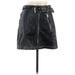 Topshop Faux Leather Mini Skirt Mini: Black Solid Bottoms - Women's Size 6