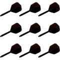 27pcs Black Integrated Dart Shaft Plastic Dart Shafts Standard Dart Flights Accessories Kit Flights and Shafts Combo Kit Flight Packs