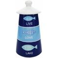 Pavilion - Live Love Lake - Set Of 3 Stackable Stoneware Soy Candles