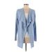 GOBI Mongolian Cashmere Cardigan Sweater: Blue Solid Sweaters & Sweatshirts - Women's Size X-Small