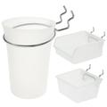 Peg Board Hook Parts Bins Nail and Screw Organizers Storage White Hamper Tool