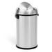 WhizMax 65 Liter Commercial Swing Top Trash Can Large Metal Trash Can Heavy Duty Brushed Stainless Steel Garbage Can for Home Office Kitchen Outdoor Round