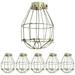Living Room Decoration Dining Lighting Metal Lamp Bulb Guard Chandelier Wire Lampshade Frame Explosion-proof 6 Pcs