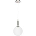 Pendant Lighting 1 Light Globe Pendant Light Modern Adjustable Kitchen Hanging Ceiling Light Brushed Nickel- 8 Inch Globe Shade