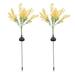 2pcs Rape Flower Solar Lights IP44 Waterproof Solar Flowers Ground Lights for Garden Courtyard Porch Fence Terrace