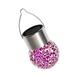 Hanging Solar Light Outdoor Decor Cracked Glass Light Purple