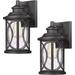 WAGEE Outdoor Wall Sconce Outdoor Wall Lights Exterior Wall Mounted Lights Outdoor Wall Lantern Porch Wall Lighting Fixture in Black Finish with Seeded Glass (Black 2 Pack)